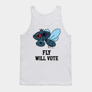 Fly Will Vote - Fly On Head Mike Pence Tank Top